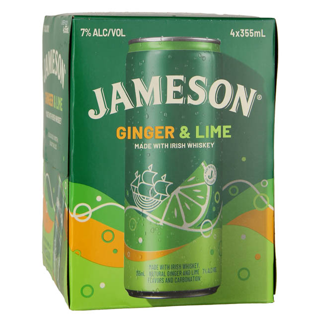 Jameson Ginger &amp; Lime 4 Pack Cans / 4-355mL