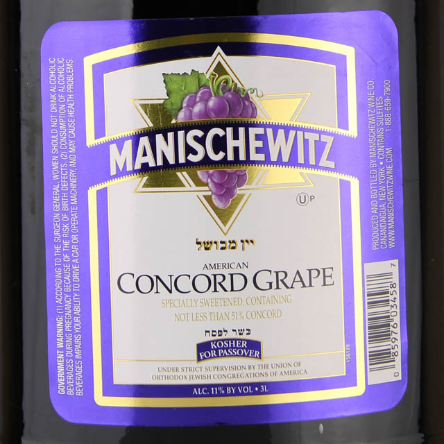 Manischewitz Concord Grape / 3 Ltr
