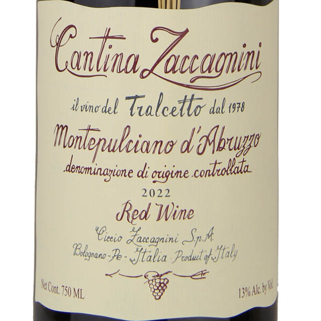 Cantina Zaccagnini Montepulciano D'Abruzzo / 750 ml