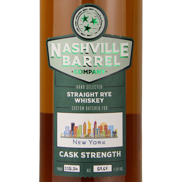 Nashville Barrel Company Cask Strength Straight Rye Whiskey / 750mL