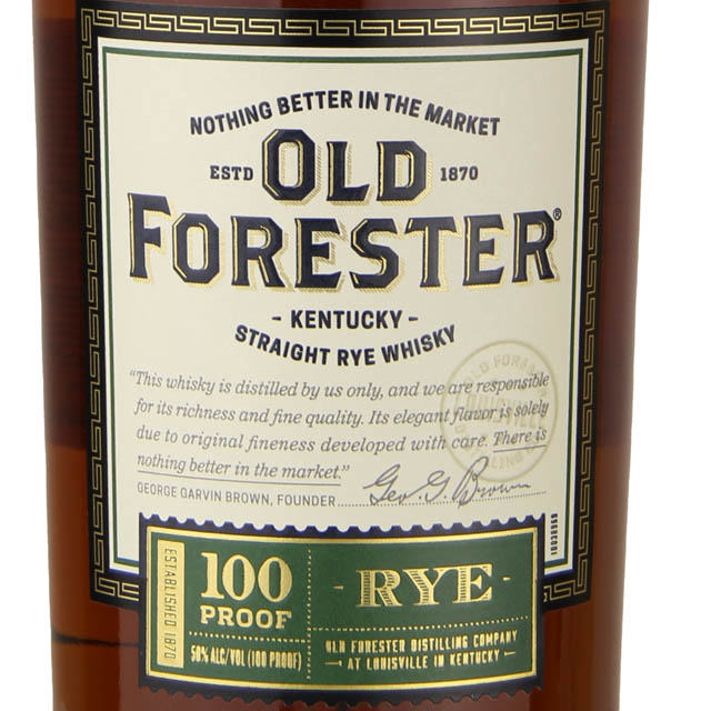 Old Forester Rye Kentucky Straight Whisky / Ltr