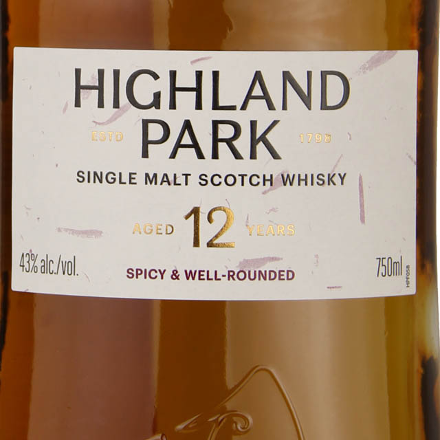 Highland Park 12yr Single Malt Scotch Whisky  / 750 ml