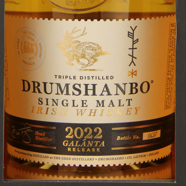 Drumshanbo Galanta Release Single Malt Irish Whiskey / 750mL