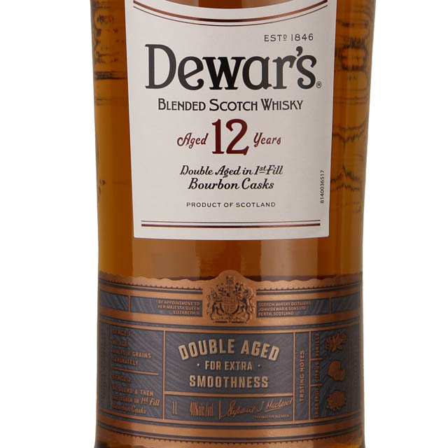 Dewar's 12 Yr Blended Scotch Whisky / Ltr