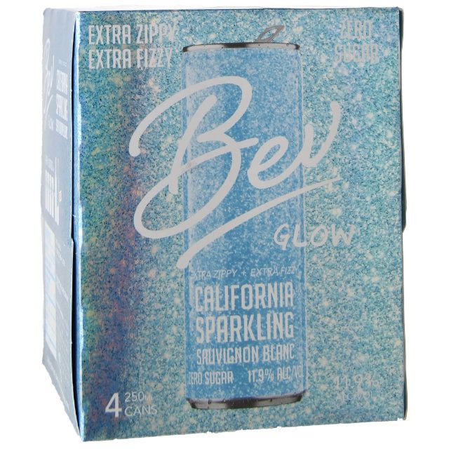 Bev Glow Sparkling Sauvignon Blanc 4 Pack / 4-250mL