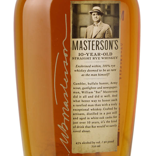 Masterson's 10 Year Old Straight Rye Whiskey / 750mL