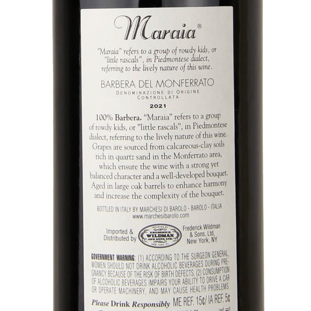 Marchesi di Barolo Maraia Barbera del Monferrato / 750mL
