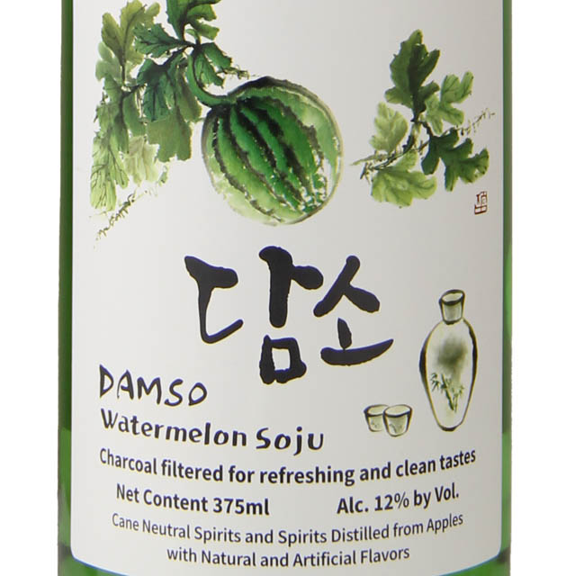 Damso Watermelon Soju - (Half Bottle) / 375mL