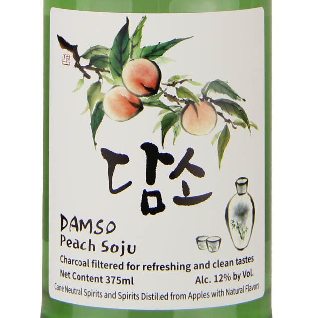 Damso Peach Soju - (Half Bottle) / 375mL