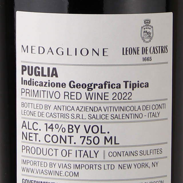 Leone De Castris Medaglione Primitivo / 750mL