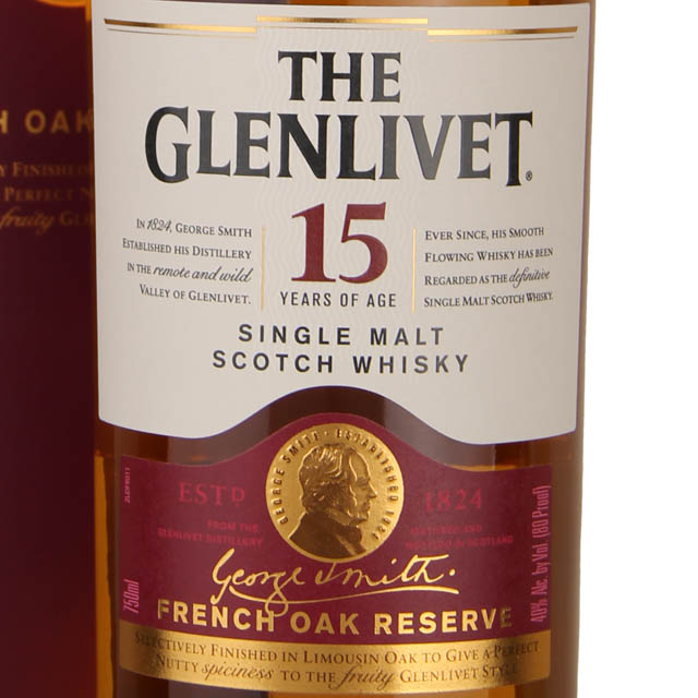 Glenlivet French Oak Reserve 15yr Single Malt Scotch Whisky / 750 ml