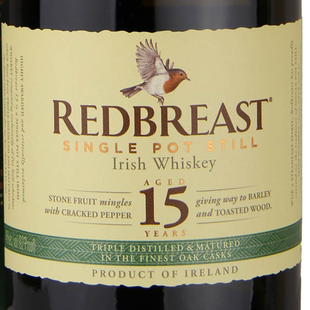 Redbreast 15 Year Old Pot Still Irish Whiskey / 750 ml