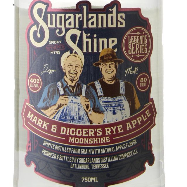 Sugarlands Shine Mark &amp; Digger's Rye Apple Flavored Moonshine / 750mL