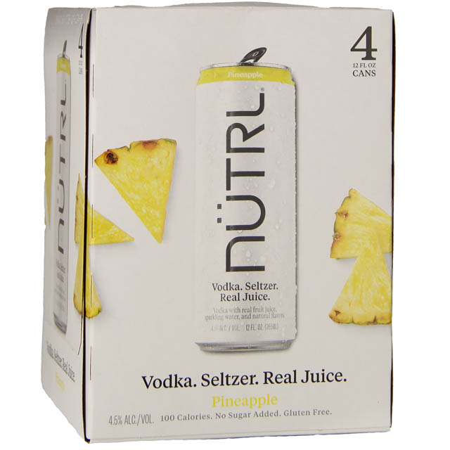 Nutrl Vodka Pineapple Seltzer 4 Pack / 4-355mL