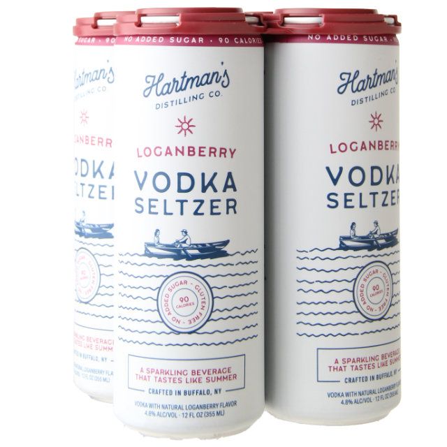 Hartman's Distilling Company Loganberry Vodka Seltzer 4 Pack Cans / 4-355mL
