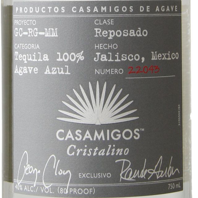 Casamigos Tequila Reposado Cristalino / 750mL