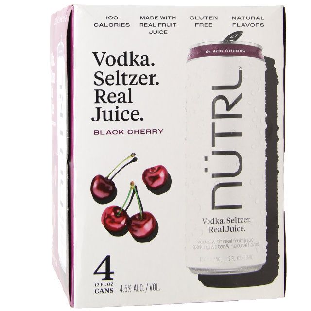 Nutrl Vodka Black Cherry Seltzer 4 Pack / 4-355mL