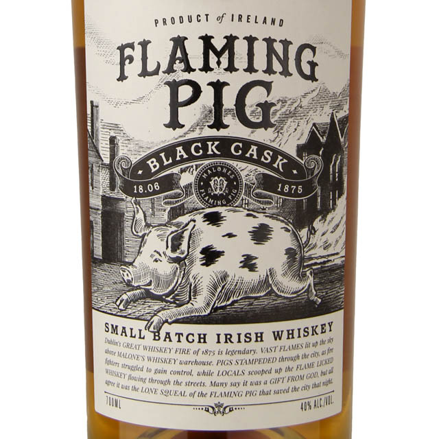 Flaming Pig Black Cask Small Batch Irish Whiskey / 700mL
