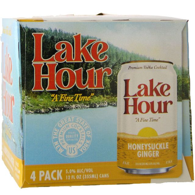 Lake Hour Honeysuckle Ginger Vodka Cocktail 4 Pack / 4-355mL