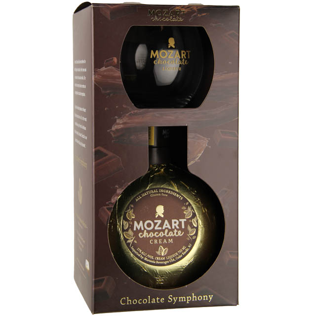 Mozart Chocolate Liqueur Gift Set with Glass / 750mL