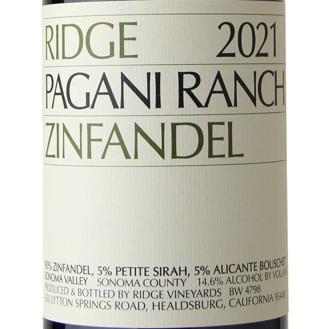 Ridge Pagani Ranch Zinfandel / 750 ml