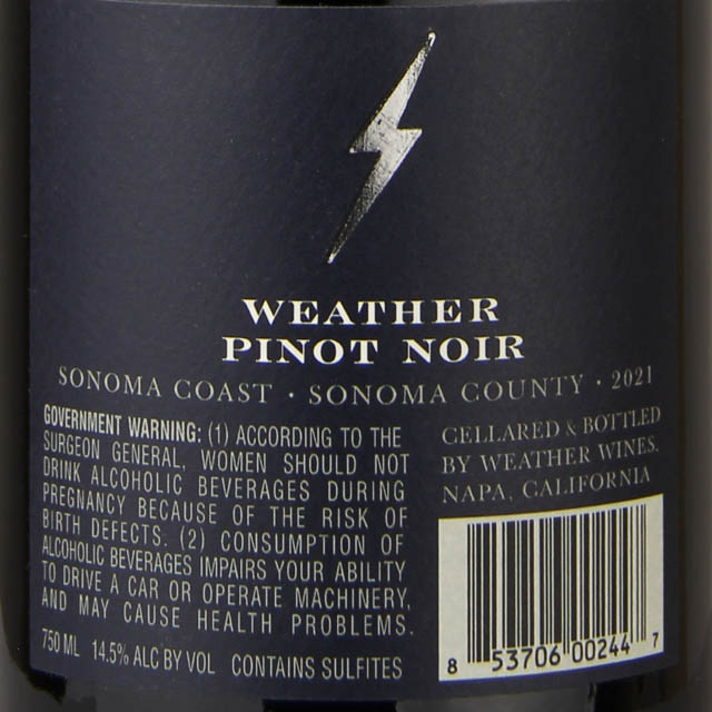 Weather Sonoma Coast Pinot Noir / 750mL