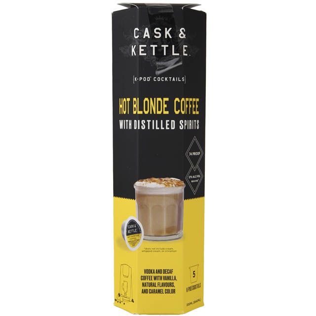 Cask &amp; Kettle Hot Blonde Coffee Liquid K-Pod Cocktails / 5 Pack