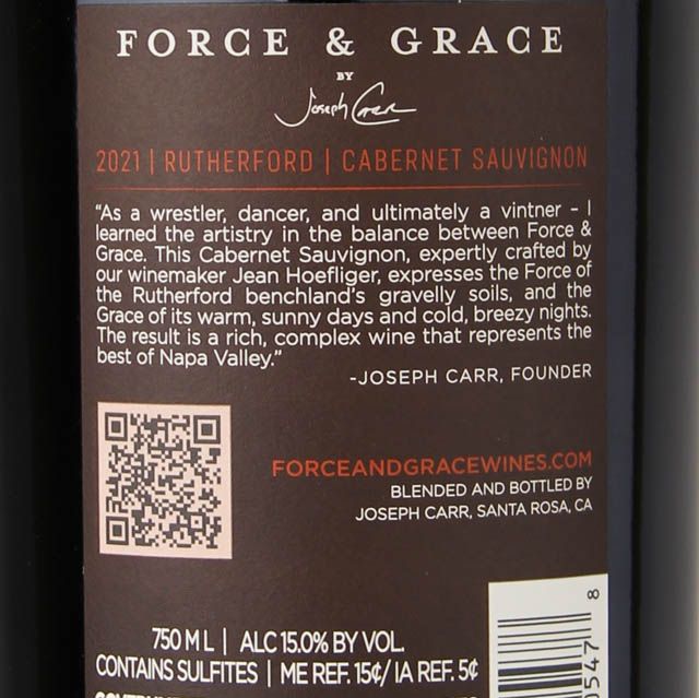 Force and Grace Rutherford Cabernet Sauvignon / 750mL