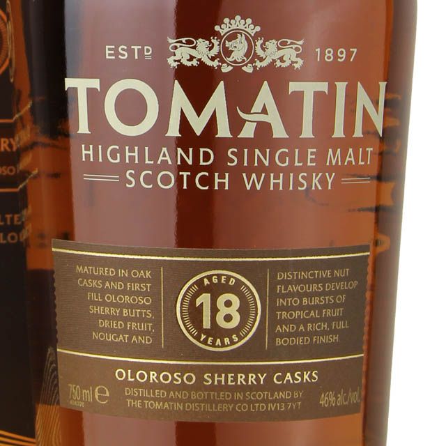 Tomatin 18 Yr Highland Single Malt Scotch Whisky / 750 ml