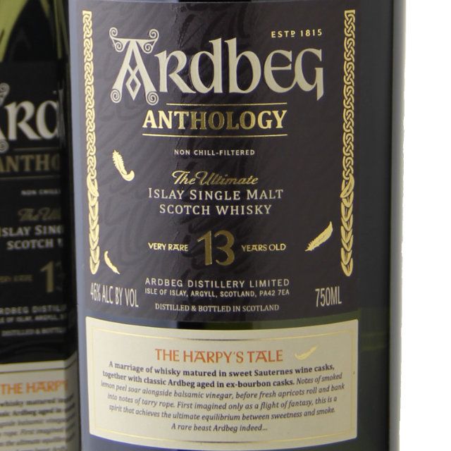 Ardbeg Anthology 13 Yr The Ultimate Single Malt Scotch Whisky / 750 ml