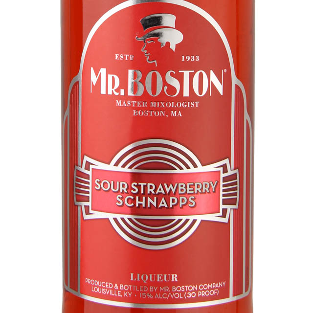 Mr. Boston Sour Strawberry Schnapps / Ltr