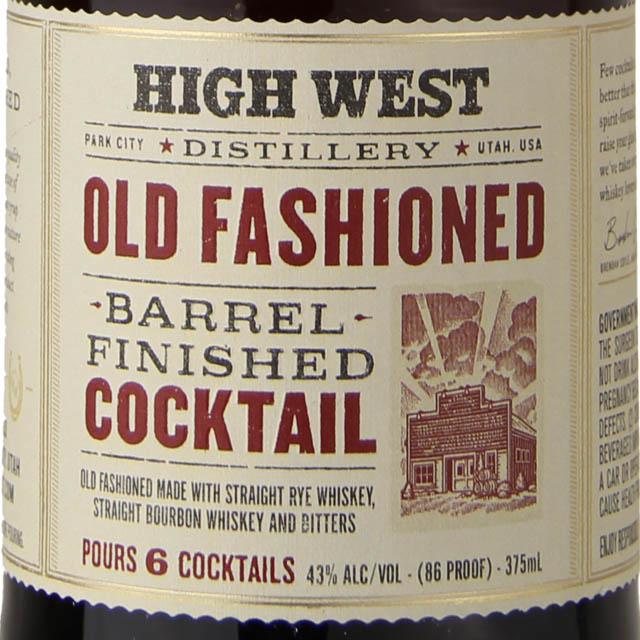 High West Old Fashioned Cocktail - (Half Bottle) / 375mL