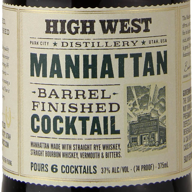 High West Manhattan Cocktail - (Half Bottle) / 375mL