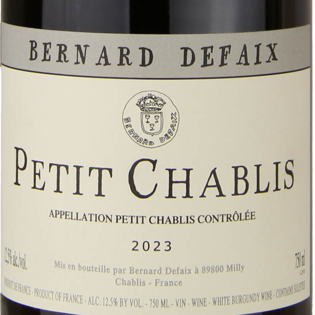 Bernard Defaix Petit Chablis / 750mL