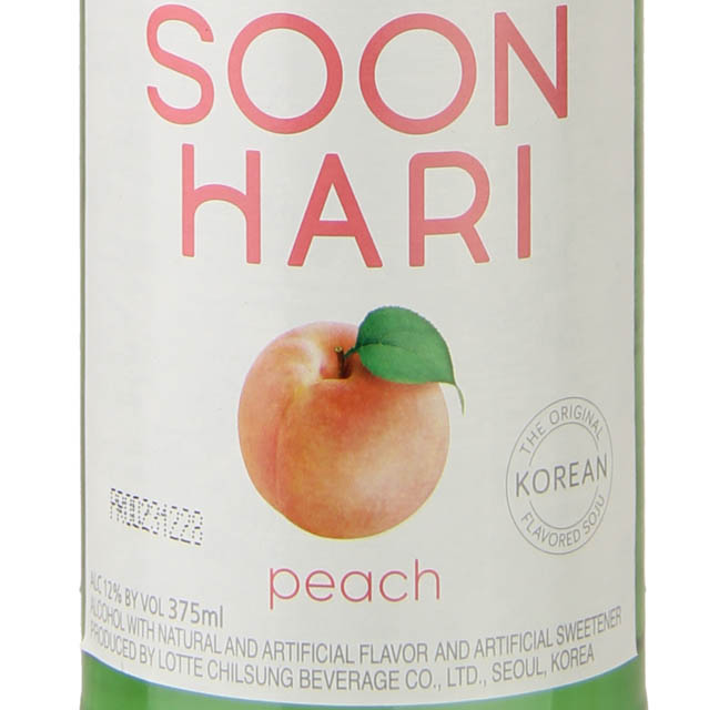 SoonHari Peach Soju  (Half Bottle) / 375mL