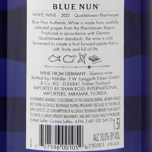 Blue Nun Authentic White / 1.5Ltr