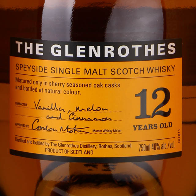 The Glenrothes 12Yr Speyside Single Malt Scotch Whisky  / 750 ml