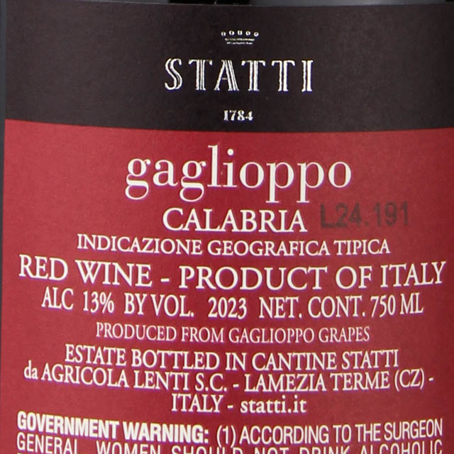 Statti Gaglioppo / 750mL