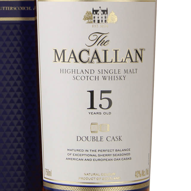 Macallan 15 Yr Double Cask Highland Single Malt Scotch Whisky / 750 ml