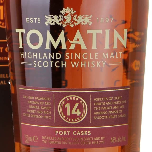 Tomatin 14 Yr Port Casks Highland Single Malt Scotch Whisky / 750 ml