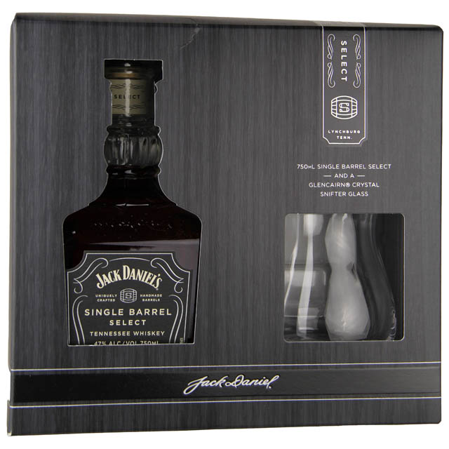 Jack Daniel's Single Barrel Tennessee Whiskey Gift Set with Snifter Glass / 750 ml
