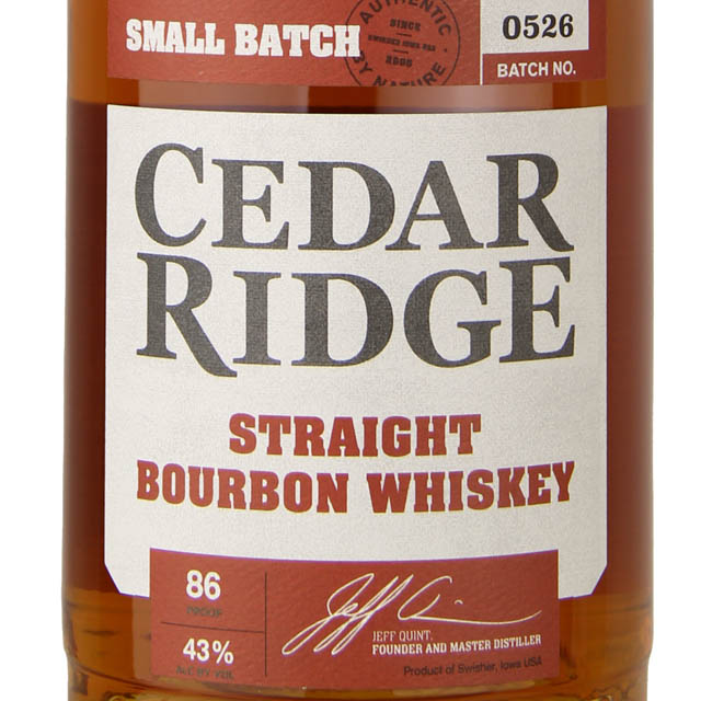 Cedar Ridge Small Batch Straight Bourbon Whiskey / 750 ml