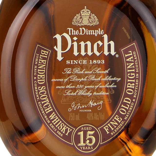 The Dimple Pinch 15 Yr Blended Scotch Whisky / 750 ml