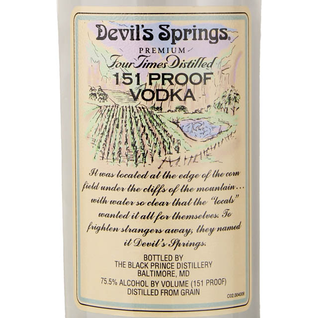 Devil's Springs Vodka / 750mL