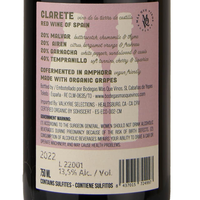 Mas Que Vinos 5/4th Red / 750mL