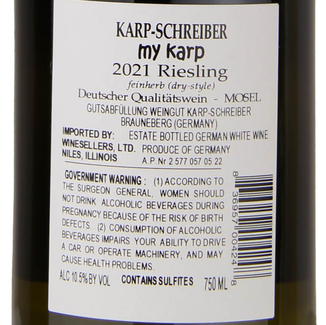 Karp Schreiber My Karp Riesling / 750mL