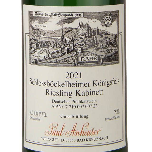 Paul Anheuser Schlossbockelheimer Konigsfels Riesling Kabinett / 750mL