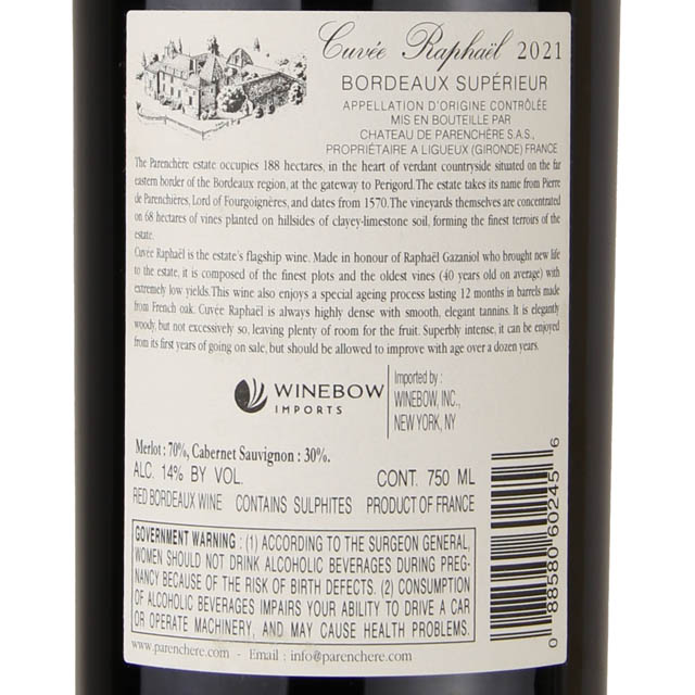 Chateau de Parenchere Cuvee Raphael / 750mL