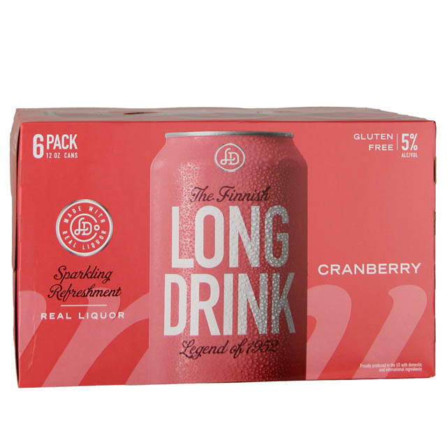 The Finnish Long Drink Cranberry 6 Pack Cans / 6-355mL