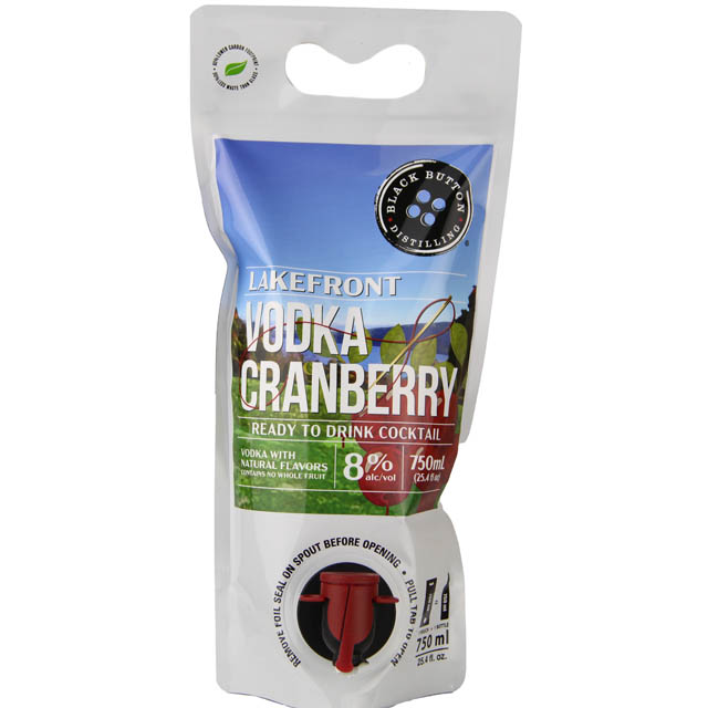 Black Button Lakefront Vodka Cranberry Pouch / 750mL